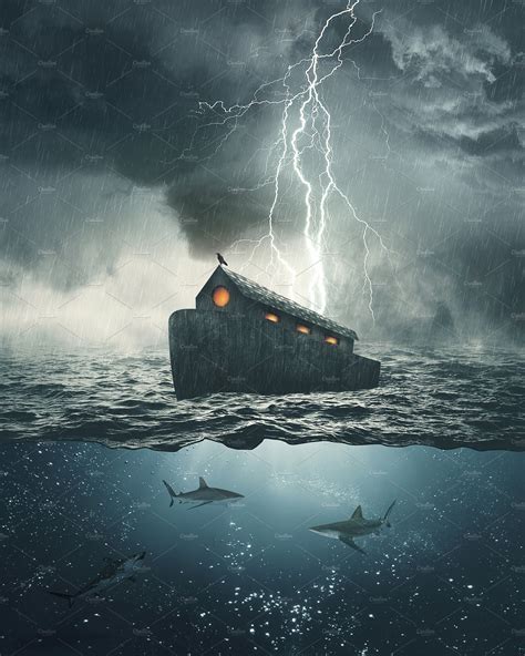 Noah's Ark Bible story art | Stock Photos ~ Creative Market