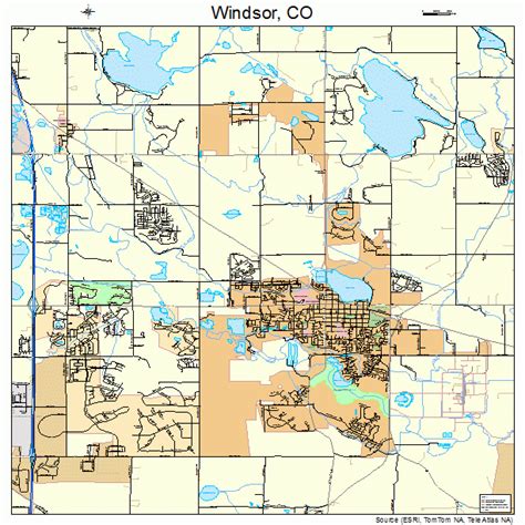 Windsor Colorado Street Map 0885485