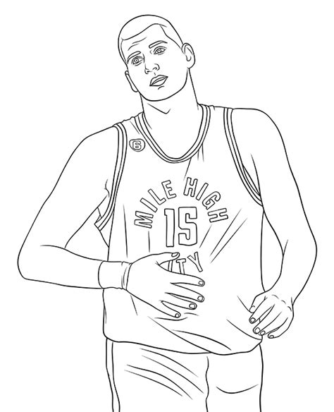 Nikola Jokic coloring page NBA - Topcoloringpages.net