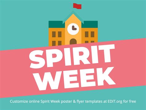 Free Editable Spirit Week Poster Templates