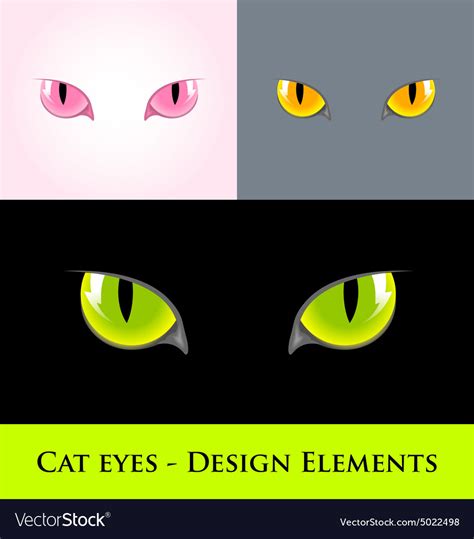 Cat eyes Royalty Free Vector Image - VectorStock