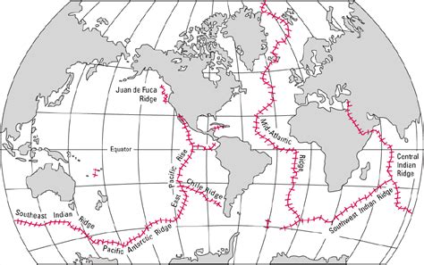 Map of the Mid-Ocean Ridges