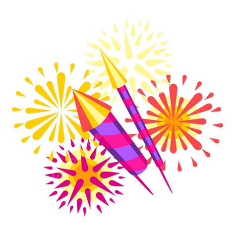 Diwali Fireworks Vector Hd Images, Illustration Of Diwali Fireworks ...