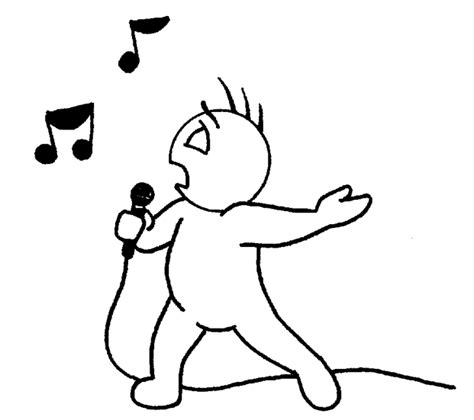 Free Singing Clipart Black And White, Download Free Singing Clipart ...