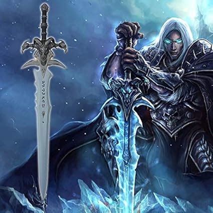 S1701 MEDIUM GAME WOW LICH KING ARTHAS MENETHIL FROSTMOURNE SWORD W/ 3D ...