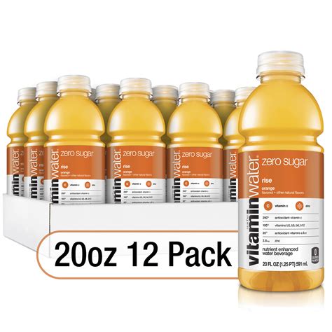 vitaminwater zero sugar rise, electrolyte enhanced water w/ vitamins ...