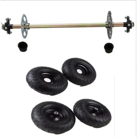 Go Kart Rear Axle Assembly Kit + 6" F+R Wheels Hubs Mini ATV QUAD Buggy ...