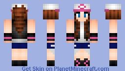 Pokemon Black and White Trainer Girl Minecraft Skin