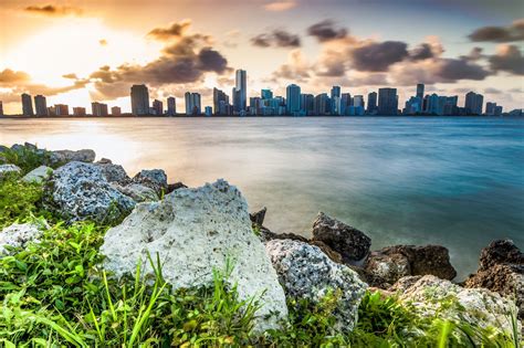 florida, Miami, Tower, Marina, Bridge, Beach, Monuments, Usa, Night ...