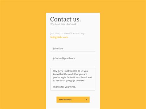 Contact us // 028 by Ryan Duffy on Dribbble