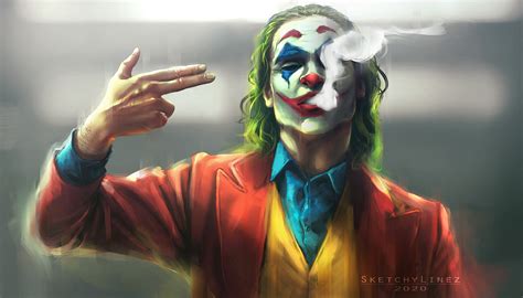 Wallpaper : Joker 2019 Movie, Joaquin Phoenix, fan art, drawing, movies ...