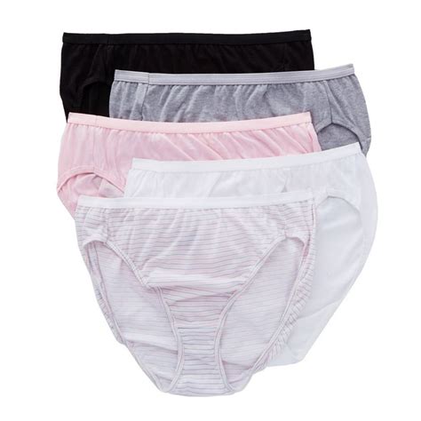 Hanes - Hanes Ultimate Women's Comfort Cotton Hi-Cut Underwear, 5-Pack ...