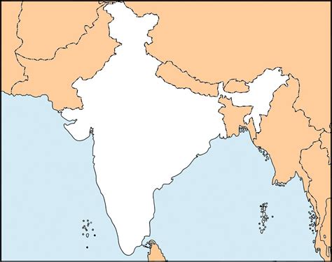 India Map Outline Coloring Pages - Learny Kids