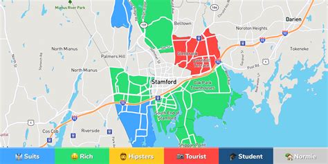 Stamford Neighborhood Map