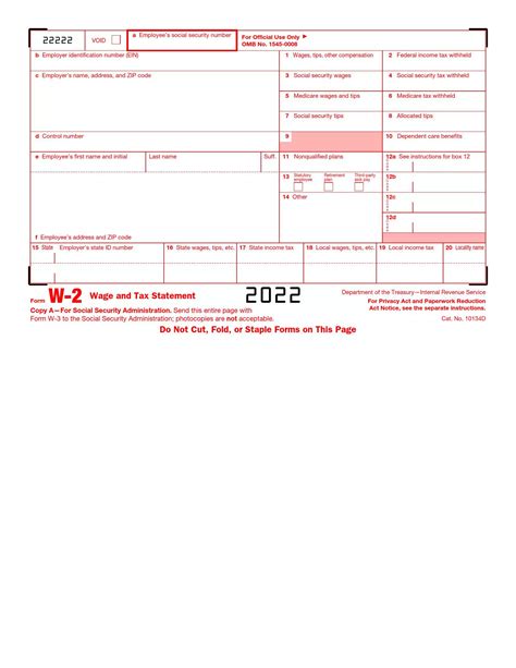 2023 W2 Form Pdf - Printable Forms Free Online