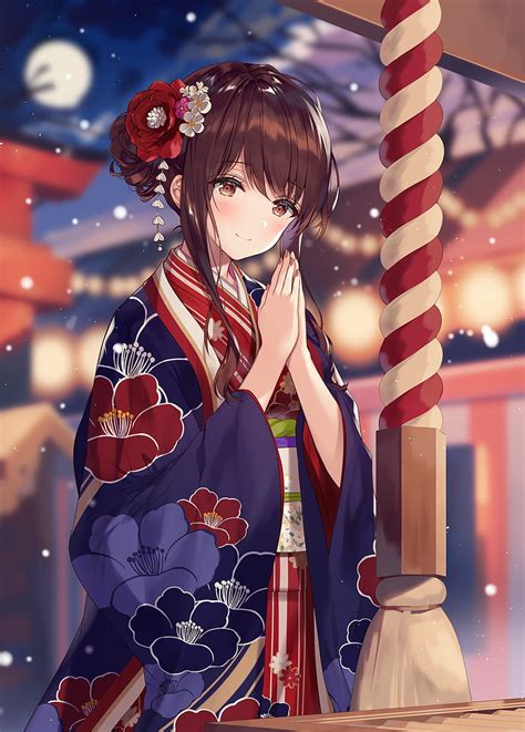 Anime wearing kimono, Anime Kimono Girl HD phone wallpaper | Pxfuel