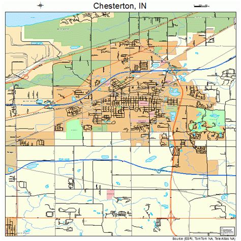 Chesterton Indiana Street Map 1812412