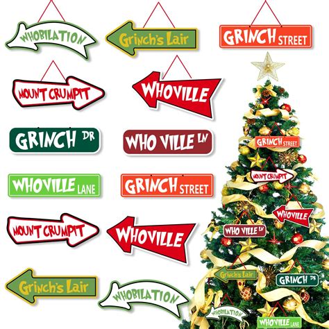 Buy Whoville-Themed Grinch Christmas Ornament Paper Cards - 16pc ...