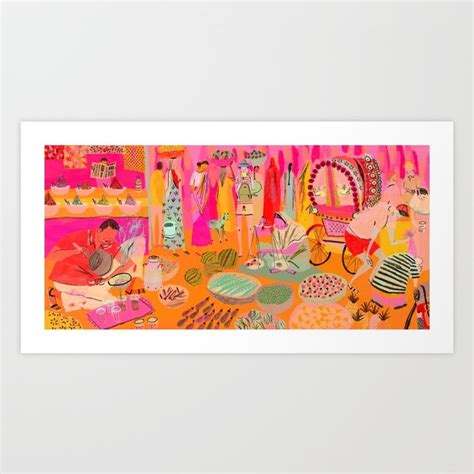 Indian Marketplace Art Print