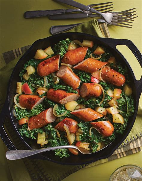 Chicken & Apple Sausage Skillet with Kale Recipe