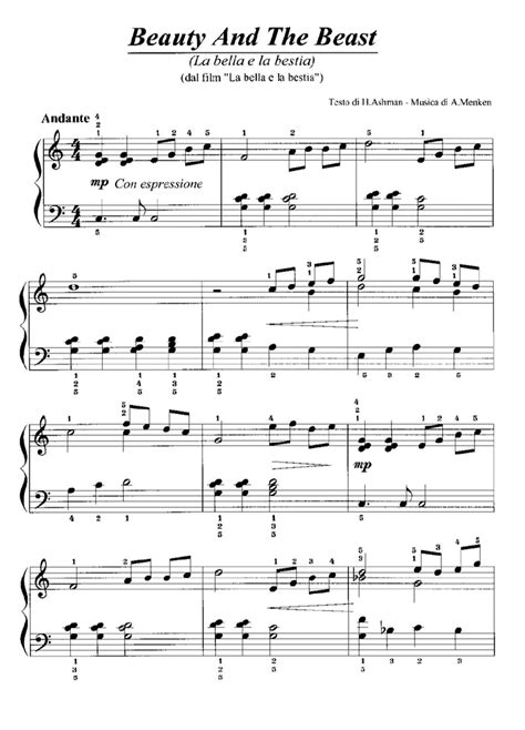 Beauty And The Beast Pdf Piano Sheet _BEST_