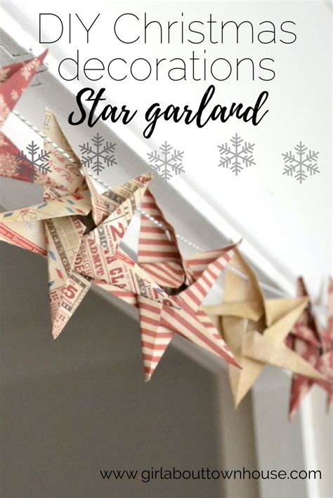 DIY Origami Star garland - Christmas Craft week - Girl about townhouse