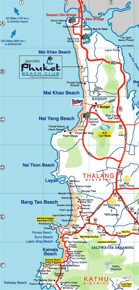 Map of North Phuket-Nai yang to Kamala Beach Map-Phuket map