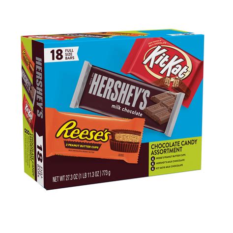 HERSHEY'S, KIT KAT and REESE'S, Assorted Milk Chocolate Candy, Gift Box ...