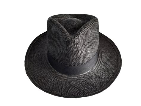 Classic Straw Fedora Black – aborigen handcrafts