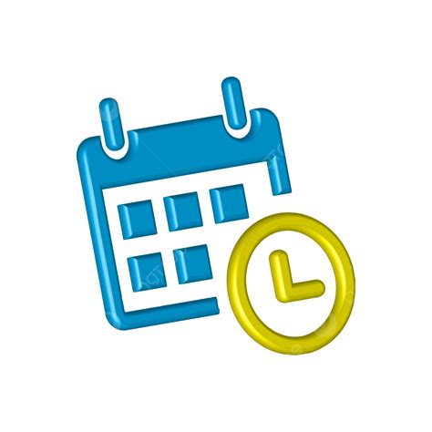 3d Date Vector Hd PNG Images, 3d Date Icon, Date Png, Clock Icon ...