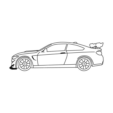 Car Drawing Outline Transport Isolated, Car Vector, Car Design, Car ...