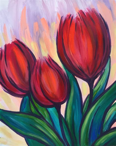 Tulip Trio - Pinot's Palette Painting