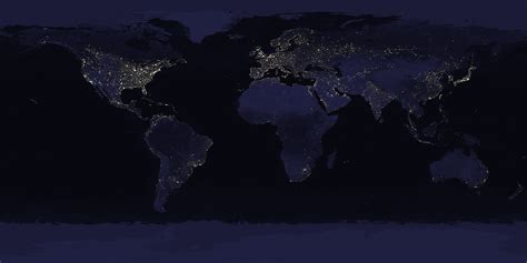 Nasa World Night Map