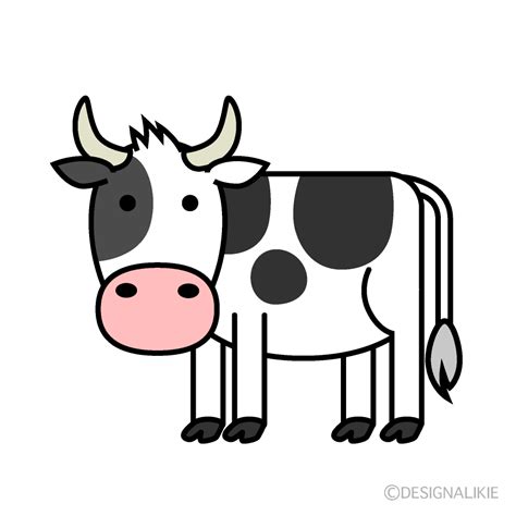 Simple Cow Clip Art Free PNG Image｜Illustoon