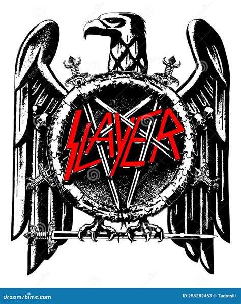 Slayer band vector logo. editorial stock photo. Illustration of bird ...