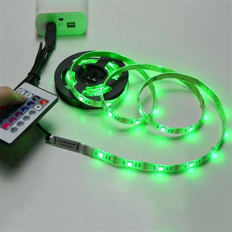 HONGDAK 1m LED USB Charger Supply 5050 RGB LED Strip Light 5V USB Cable ...