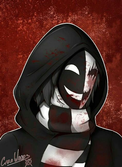 a drawing of a person wearing a hoodie with blood all over it's face