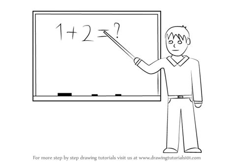 Learn How to Draw a Teacher Male (Other Occupations) Step by Step ...