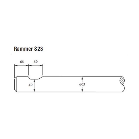 Rammer S23 Rock breaker flat tools