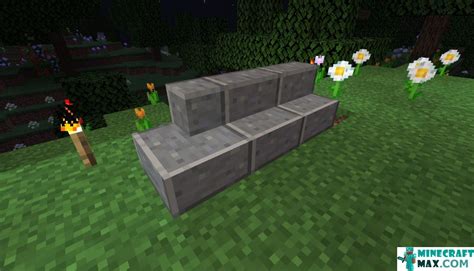 How to make Polished Andesite Steps in Minecraft | Minecraft-Max.com