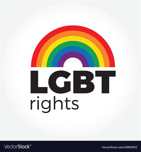 Lgbt support symbol in rainbow colors Royalty Free Vector