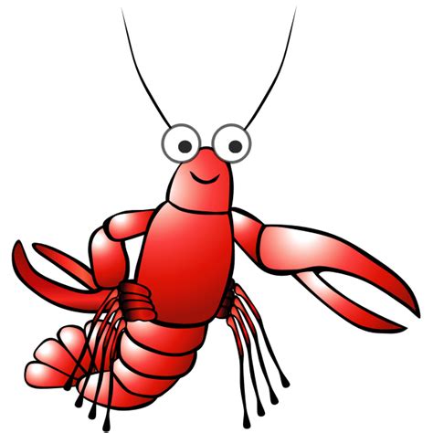 Red cartoon lobster | Free SVG