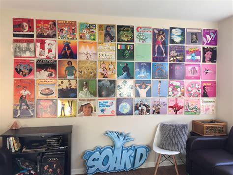 My thrifted rainbow record wall : r/ThriftStoreHauls