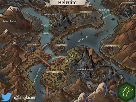 D&D Mountain City Map - Long Dark Ravine Map