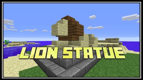 Minecraft: How to build a Lion Statue! - YouTube