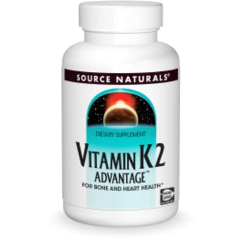 Vitamin K2 Advantage 2200 mcg, 60 Tablets, Source Naturals - Discount ...