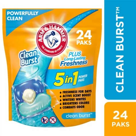 Arm & Hammer Clean Burst Laundry Detergent Pods, 24 ct - Smith’s Food ...