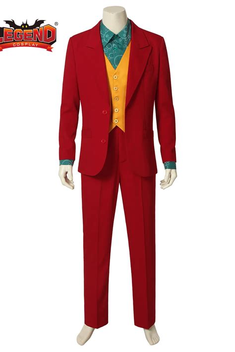 Joker 2019 Costume Joaquin Phoenix Outfit Cosplay Costume joker red ...