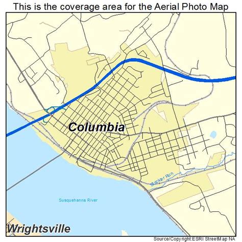 Aerial Photography Map of Columbia, PA Pennsylvania