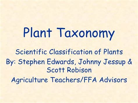 PPT - Plant Taxonomy PowerPoint Presentation, free download - ID:869349